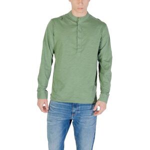 Gianni Lupo Bicolor Cotton Long Sleeve Men's T-Shirt